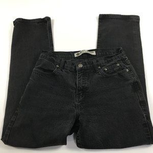 Harley Davidson Womens 8P Petites Straight Leg Bla